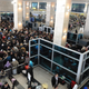 People crowd Cairo International Airport to escape Egypt crisis.